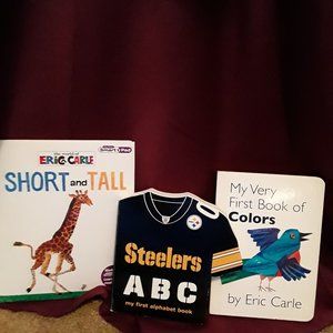 3 for $15 Board Books - set 3 - Steeler ABC - First Book of Colors - Short/Tall
